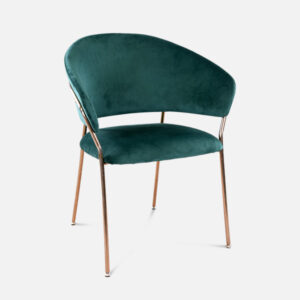 Flame-Stuhl mit Samtpolsterung und goldenen StahlbeinenDer Iris-Stuhl vereint bestes Design mit einem völlig erneuerten urbanen Stil. Iris und Stahl in Gold, der neueste Trend für maximale Entspannung und Engagement in Ihrem Esszimmer.Man weiß nie, wann ein besonderer Anlass kommt und wie lange er dauern wird. Seien Sie also vorbereitet. Masse: Breite: 56 cm. Höhe: 84 / 47 cm. Tiefe: 63 cm. Gewicht: 9 kg.